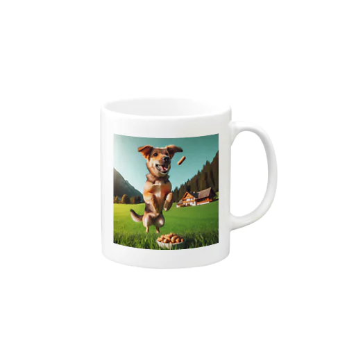 ジャンプ犬 Mug