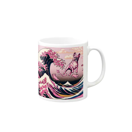 葛飾北斎風ブヒ Mug