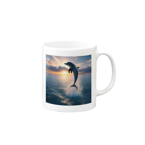 夕日とイルカ🐬🌅 Mug