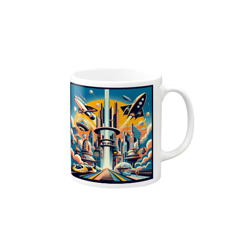 過去の未来観　retro-futurism design01 Mug