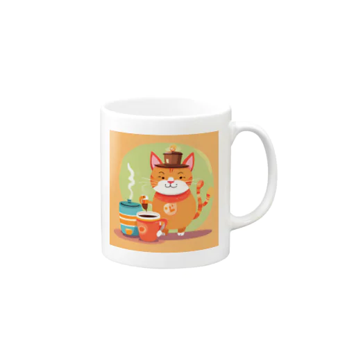 コーヒー猫マン マグカップ