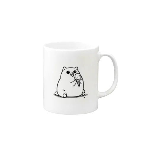 アイスうまいにゃんこ Mug