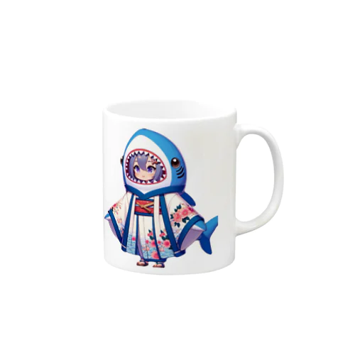 和風なサメちゃん Mug