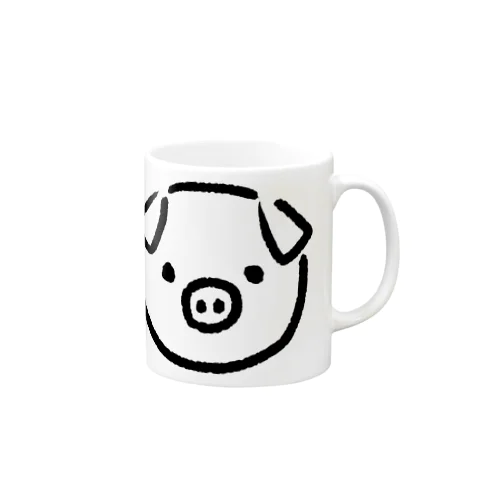 手書きの豚さん Mug