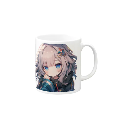 見つめる美少女 Mug