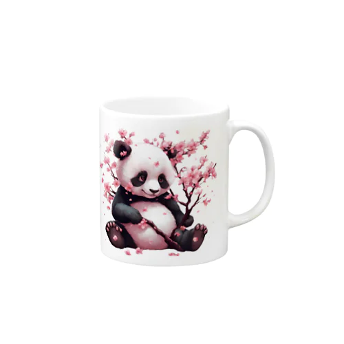 パンダと桜 Mug