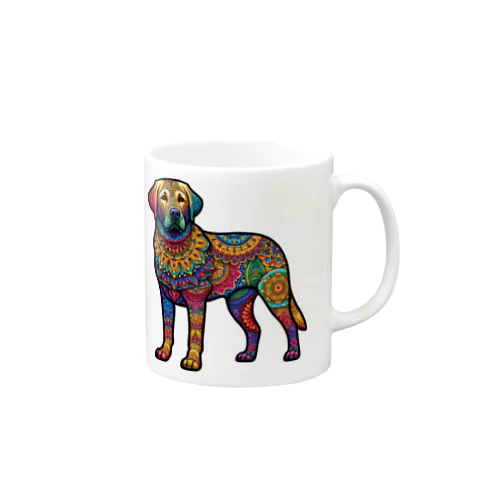 Mandala Labrador Retriever マグカップ