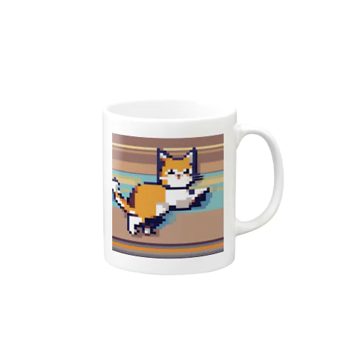 飛び掛かる猫 Mug