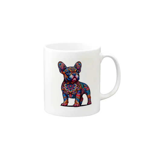 Mandala French Bulldog マグカップ