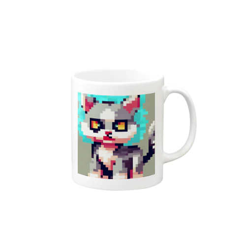 クレイジーな猫 Mug