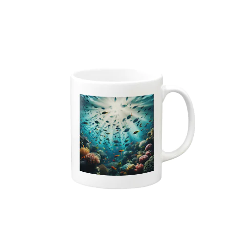 幻想的な海の中の魚たち Mug