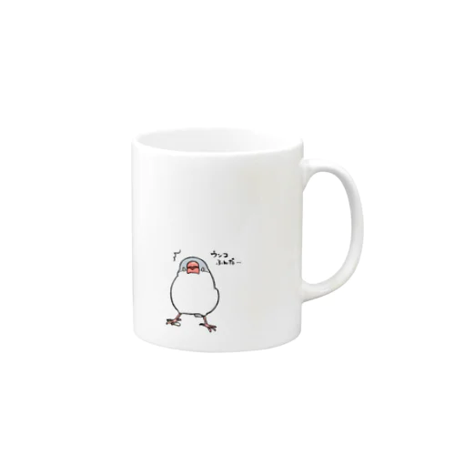 ウンコふんだ文鳥 Mug