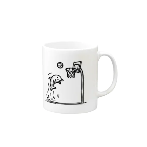 バスケをするイルカ Mug