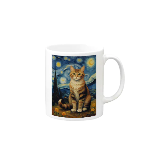 ねこおてて オリジナル猫(キジネコ) Mug