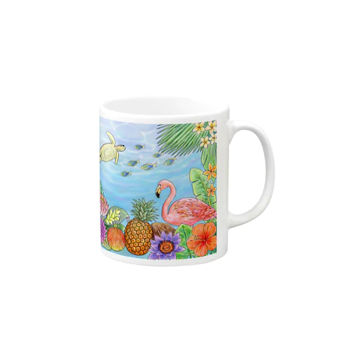 トロピカル色鉛筆画グッズ Mug