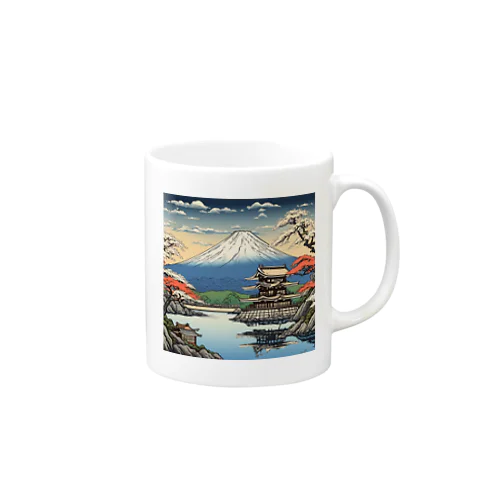 日本の風景、サムライの城　SAMURAI lived Japanese castle Mug