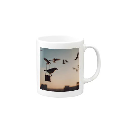 夕方の鳥 Mug