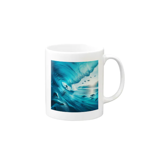 サーファーと海 Mug