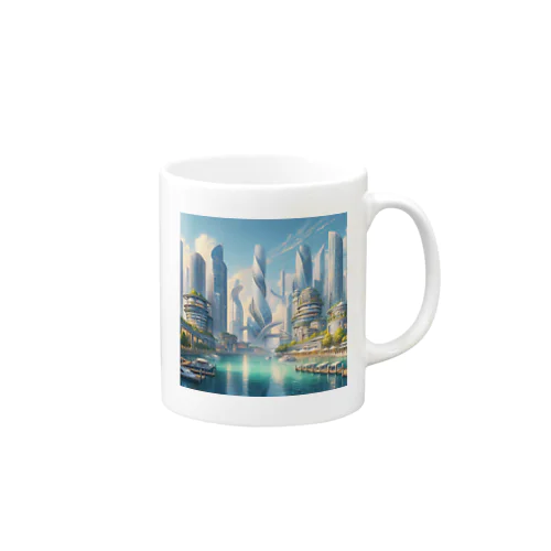 未来の都市 Mug