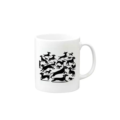 ミニチュアダックスフンドの運動会 Mug