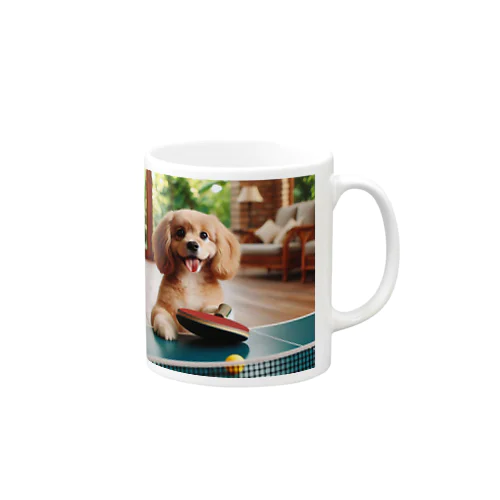 可愛い卓球犬 Mug