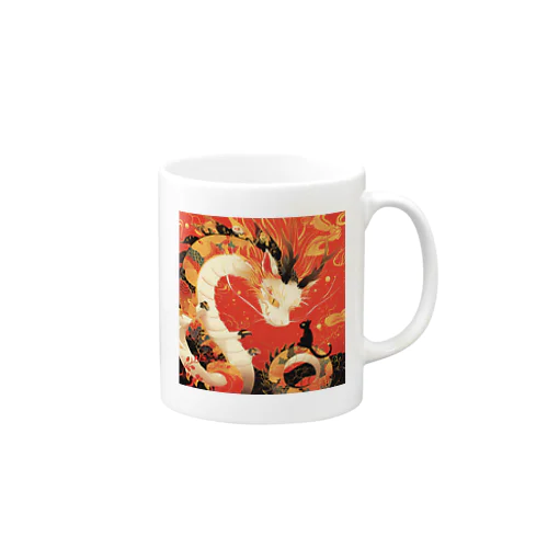 龍と猫 Mug