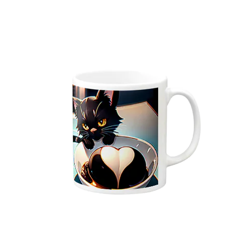 バレンタインに黒猫のチョコレートボムはいかが？ Mug