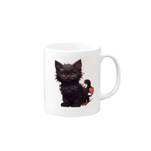 黒猫イラスト Mug