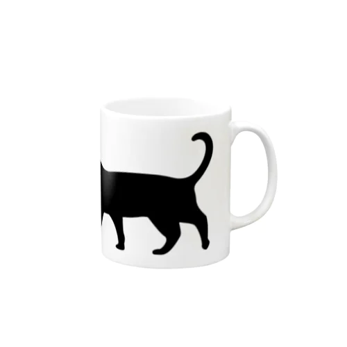 黒猫は見ていた　ねこ Mug