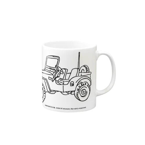 Jeep イラスト ライン画 Mug