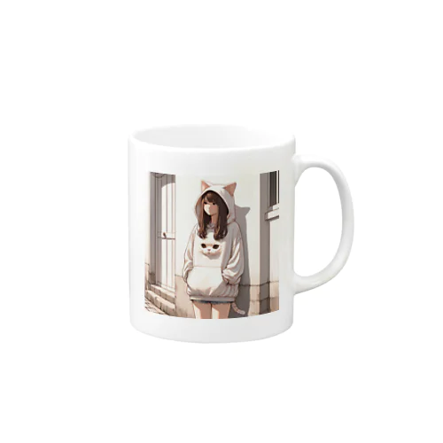 猫パーカーの女の子(14) Mug