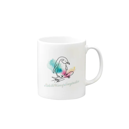 スケボーをするペンギン Mug