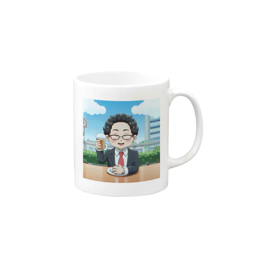 外で昼から乾杯＠サラリーマン Mug