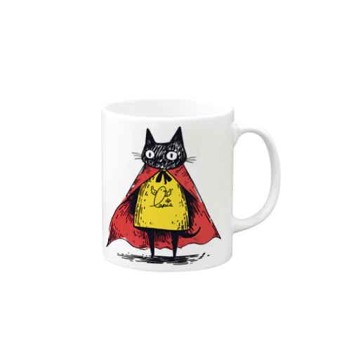 黒猫ヒーロー Mug