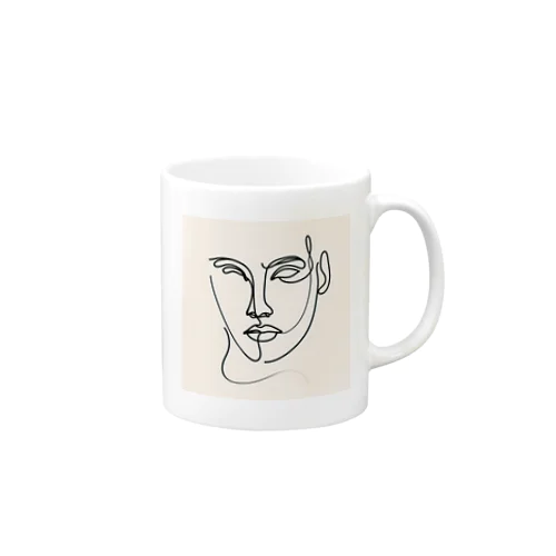 線画の人 Mug