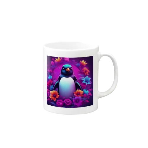 フラワーペンギン マグカップ