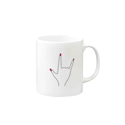 finger×pink Mug