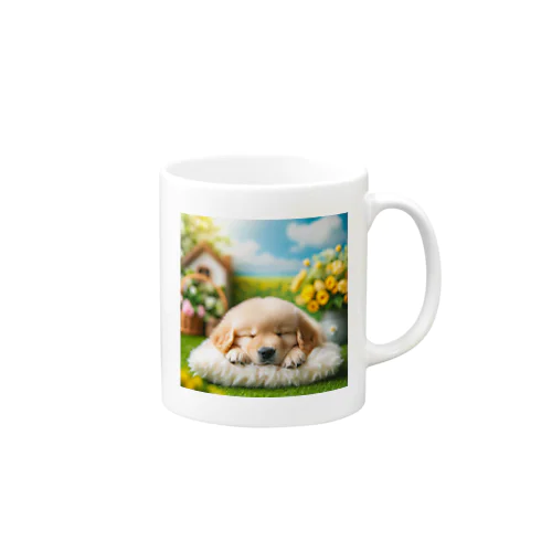 ゴールデンの子犬 Mug