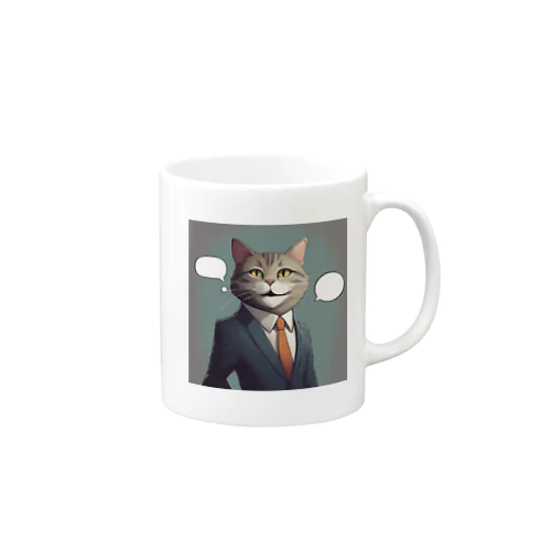 ネコ社長９代目 Mug