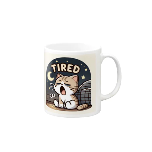 Tired cat7 머그컵