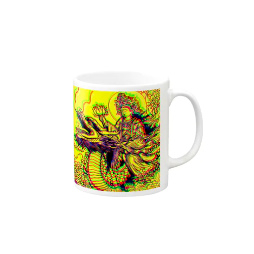 観世音菩薩と龍「Kanzeon Bodhisattva and dragon」 マグカップ