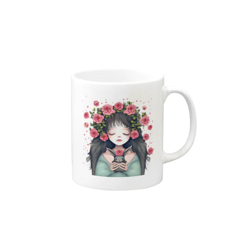 少女とウサギの薔薇物語 Mug