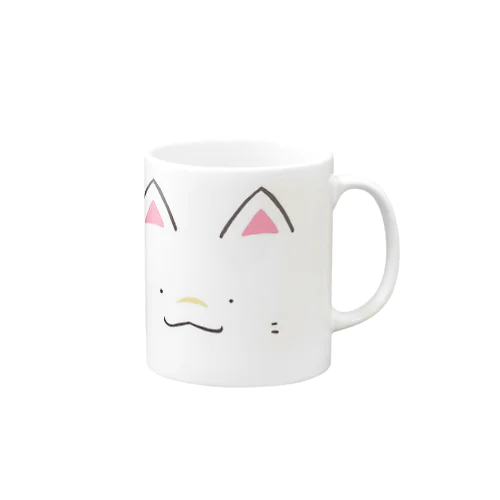 ニコニコ白猫のにゃグカップ Mug