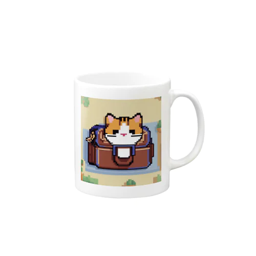 ハンドバッグの中に隠れている猫 Mug