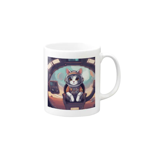 宇宙服ネコ Mug