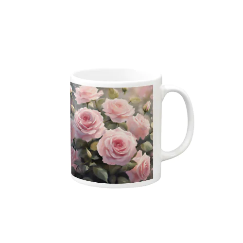 ペールピンクのバラの花束 Mug