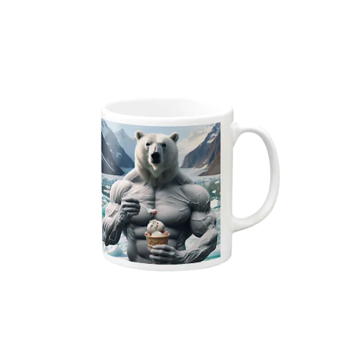 白クマッチョ Mug