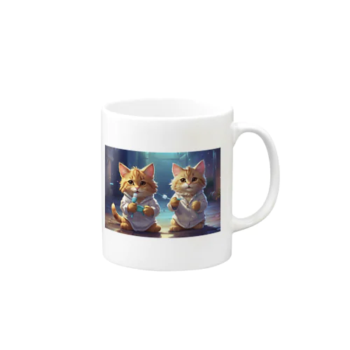 ハミガキ猫 Mug