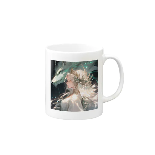 白竜と巫女 Mug