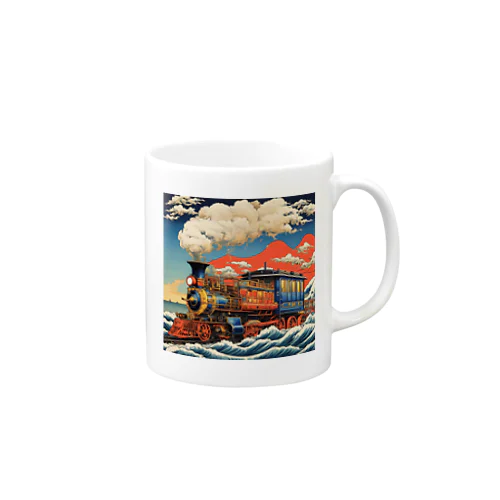 日本の風景:SL 蒸気機関車、Japanese senery:SL Steam locomotive Mug